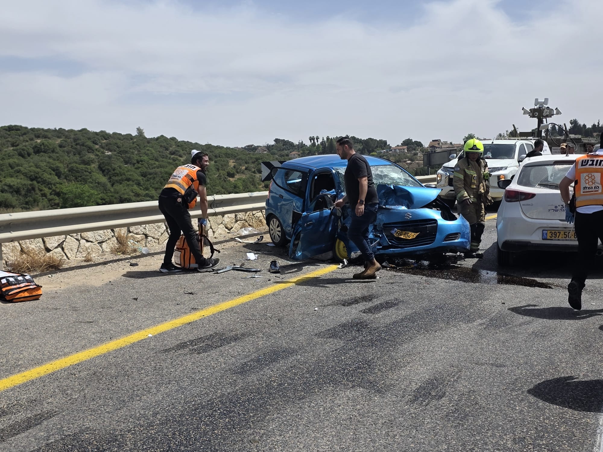 תאונה חזיתית: 4 פצועים קשה בצומת שריגים