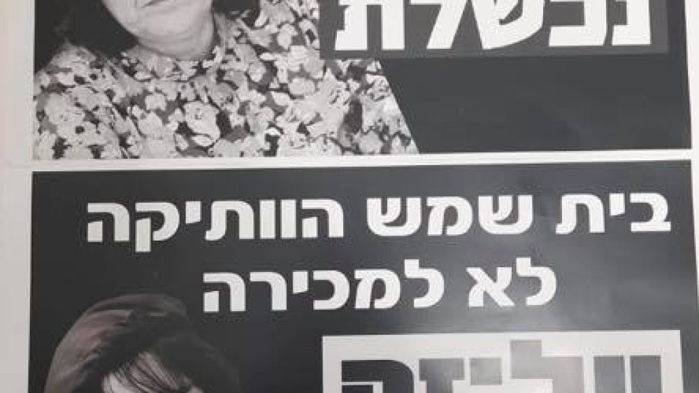שלטים נגד עליזה